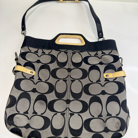 Coach Monogram Black and Grey Tote Bag - Picture 3 of 14